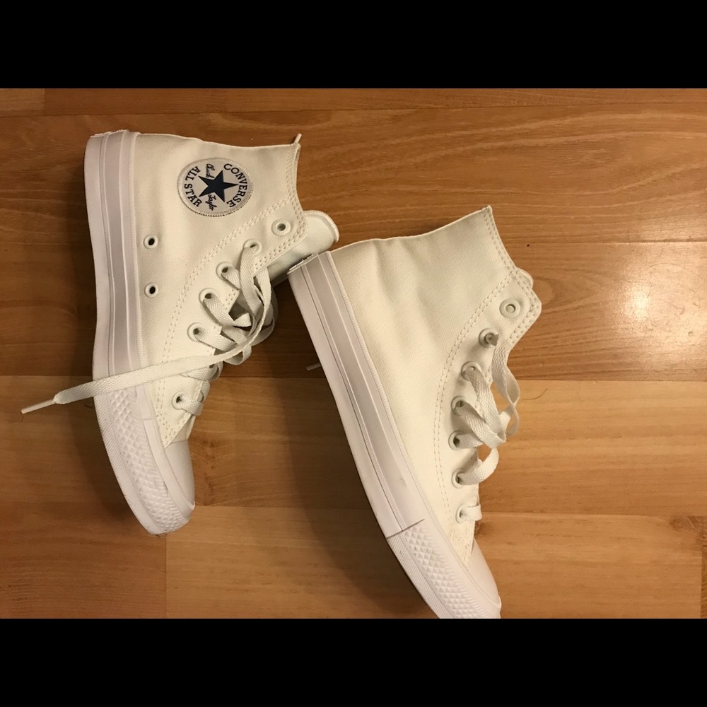 Worn once high top Converse sneakers